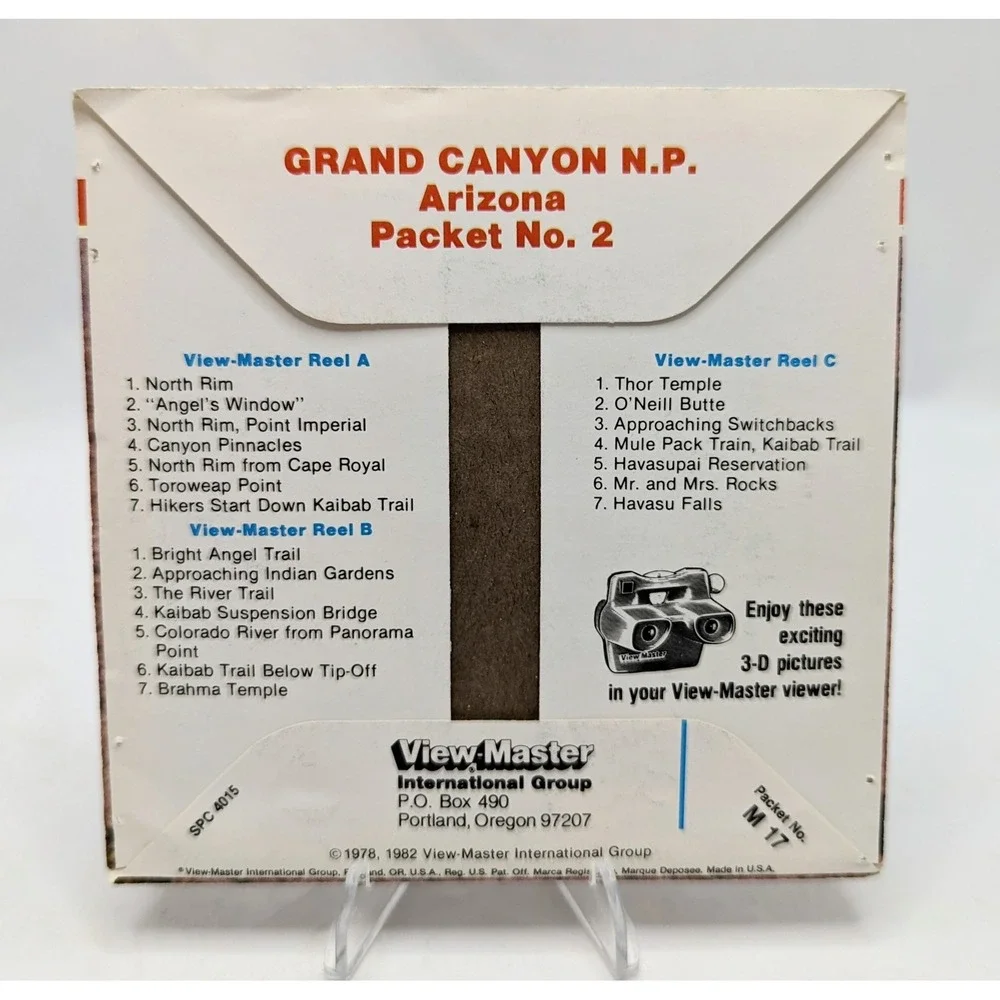 1982 View-Master Exploring The Grand Canyon Packet No. 2 - 3 Reel Pack